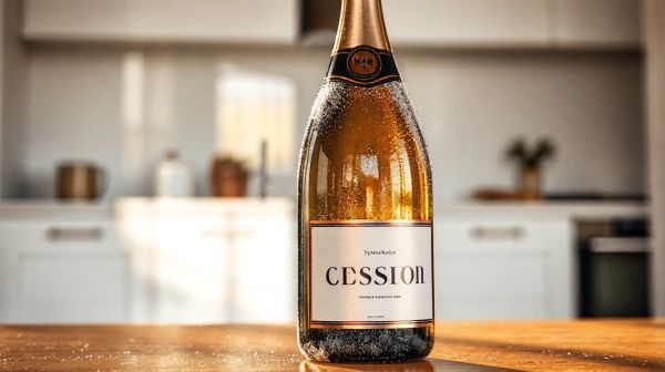 Label de champagne personnalisable : options résistantes pour seau à glace